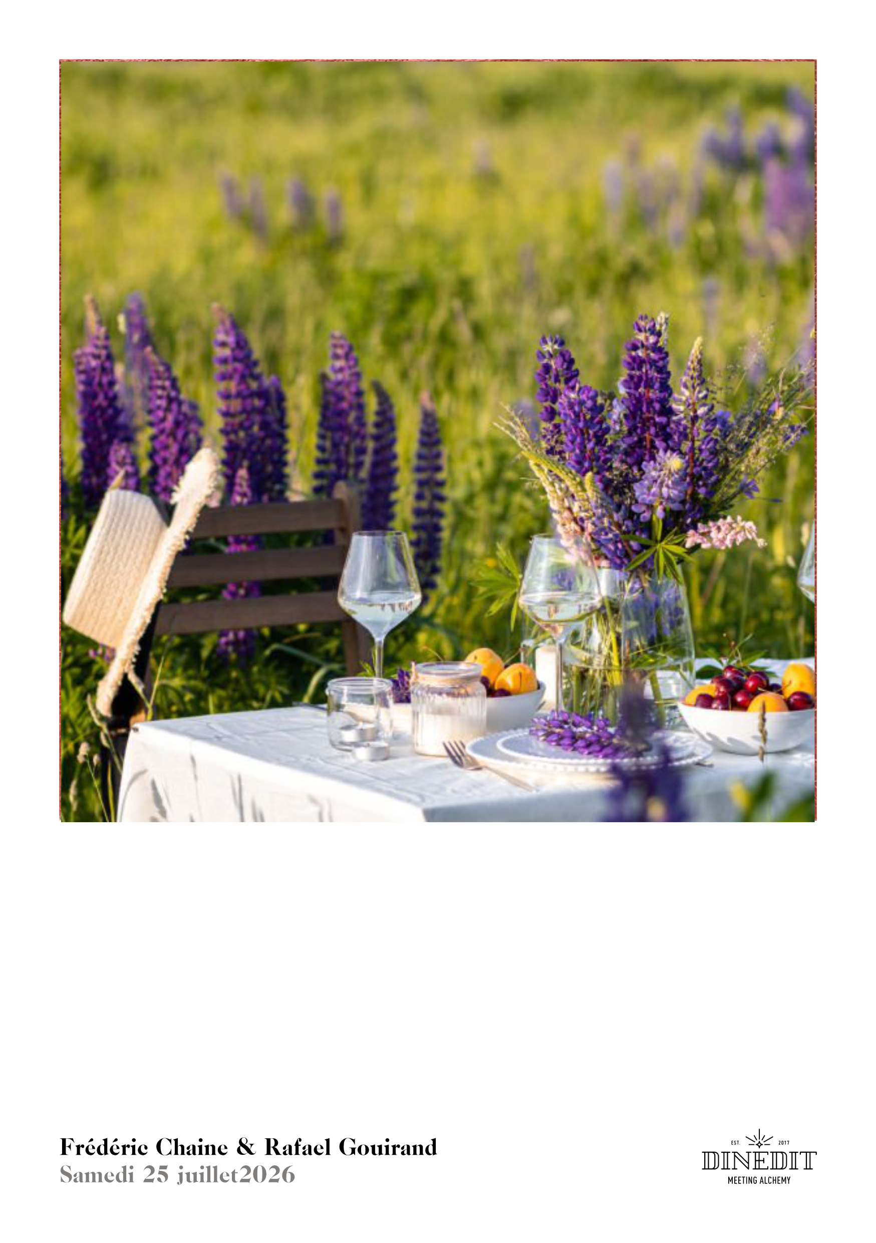 Singular Dinner of July 25 — Frédéric Chaine & Rafael Gouirand, gypsy jazz in the lupines